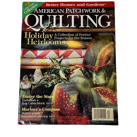 Merideth Other - American Patchwork Quilting Crafting Magazine Dec 1998 Issue 35  Vol 6  No 6 u